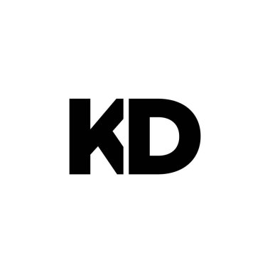 Popüler harf K ve D, KD logo tasarım şablonu. Şirket kimliği için asgari monogram tabanlı logotype.