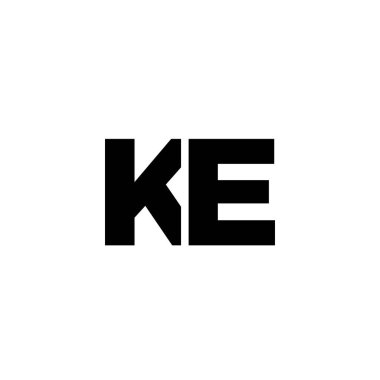 K ve E harfi moda, KE logo tasarım şablonu. Şirket kimliği için asgari monogram tabanlı logotype.