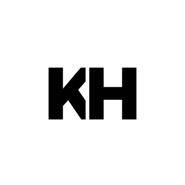 Moda harfi K ve H, KH logo tasarım şablonu. Şirket kimliği için asgari monogram tabanlı logotype.