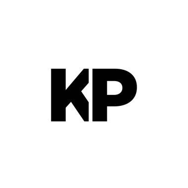 K ve P harfleri moda, KP logo tasarım şablonu. Şirket kimliği için asgari monogram tabanlı logotype.