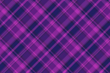 Menekşe ve mor renklerde ekose kumaş dikişsiz ekose kumaş ile kumaş dokusu kontrolünün vektör deseni.