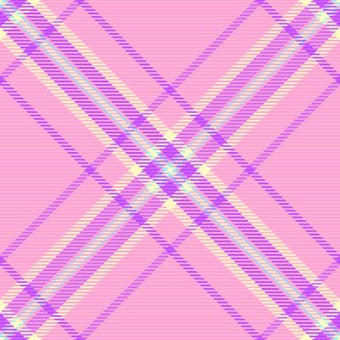 Arka plan desenli tartan desenli ekoseli pembe ve açık pembe renkli vektörsüz tekstil kumaşı.