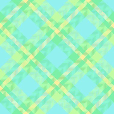 Koltuk kontrol vektörü, güzel desenli ekose kumaş. Yeşil ve deniz mavisi renklerinde paskalya ekoseli kumaş deseni.