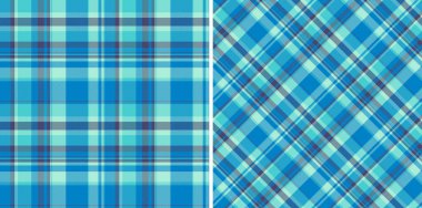 Ekose vektör tekstili ile kusursuz doku kalıbının kumaş tartan arka planı. Soğuk renklerde olsun. Kadınlar için günlük moda çantalar.