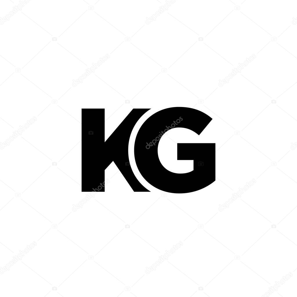 Trendy letter K and G, KG logo design template. Minimal monogram initial based logotype for company identity.