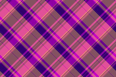 İrlanda desenli kusursuz arka plan, kumaş taşıyıcı ekoseli kumaş. Paisley tartan kontrol dokusu mor ve rodamine kırmızısı tekstil.