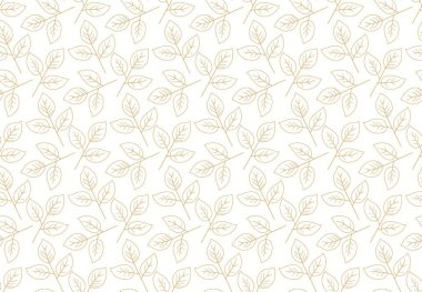 El çizimi çiçek desenli vektör tasarımı. Bitki ve yaprak ile basit bir süs. Kumaş baskı kumaşı.