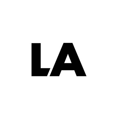 Son moda L ve A harfi, LA logo tasarım şablonu. Şirket kimliği için asgari monogram tabanlı logotype.