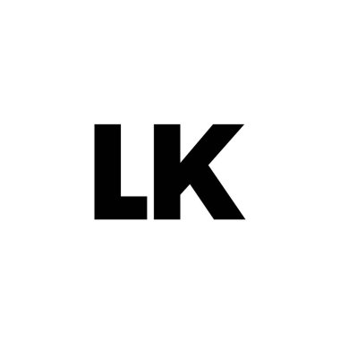 Moda harfi L ve K, LK logo tasarım şablonu. Şirket kimliği için asgari monogram tabanlı logotype.