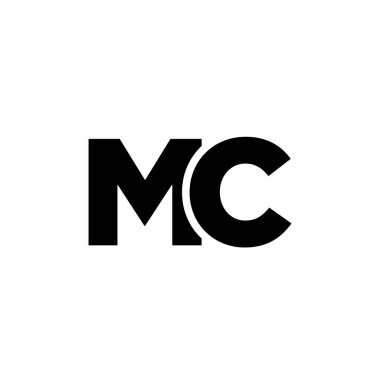 Moda harfi M ve C, MC logo tasarım şablonu. Şirket kimliği için asgari monogram tabanlı logotype.