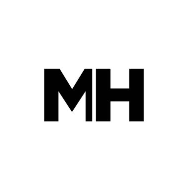 Moda harfi M ve H, MH logo tasarım şablonu. Şirket kimliği için asgari monogram tabanlı logotype.