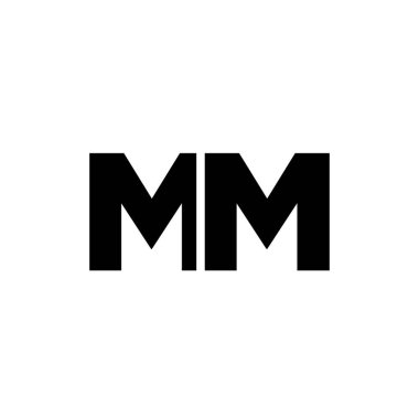 Moda harfi M ve M, MM logo tasarım şablonu. Şirket kimliği için asgari monogram tabanlı logotype.