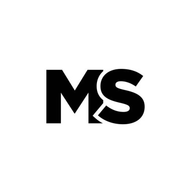 Moda harfi M ve S, MS logo tasarım şablonu. Şirket kimliği için asgari monogram tabanlı logotype.