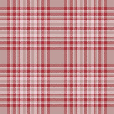 Kırmızılı ekose desenli. Kumaş dokusunu kontrol et. Vektör tekstil baskı tasarımı.