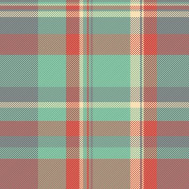 Gri ve kırmızı renklerde kusursuz vektör kontrol kumaşı olan arka plan ekose desenli tekstil tartan deseni.