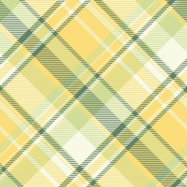 Yastık tartan desenli ekose, birincil vektör tekstil dokusu. Golf kumaşı pürüzsüz kontrol arkaplanı sarı ve eski dantel rengi.