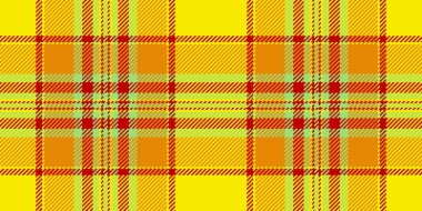 Kalıplı tartan arka plan kusursuz, model tekstil kumaş kontrolü. Radyoaktif ve kehribar rengi içinde lüks vektör ekose desen.