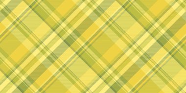 Katlanmış kumaş ekoseli kumaş, filigran kumaş desenli. Sarı ve kireç renginde renksiz arkaplan vektör tartanı.
