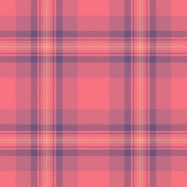 Mevsimsel vektör desenleri pürüzsüz, tekstil desenli kumaş dizaynı. Tekrarlanan tartan arkaplan ekoseli denetimi kırmızı ve mor renklerde.
