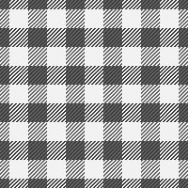 Sıcak vektör kumaş, tatil dokusu tartan arka plan. Minimalist ekosesiz desen kontrolü beyaz ve gri renkte.