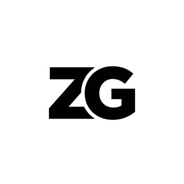 Z ve G harfi, ZG logo tasarım şablonu. Şirket kimliği için asgari monogram tabanlı logotype.