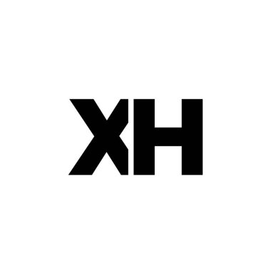 Moda harfi X ve H, XH logo tasarım şablonu. Şirket kimliği için asgari monogram tabanlı logotype.