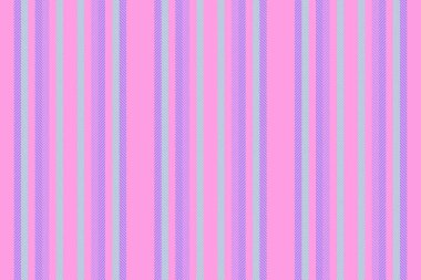 Fiber desenli tekstil, şablon dikey arka plan şeridi. Halısız vektör çizgileri pembe ve çivit renkli kumaş.