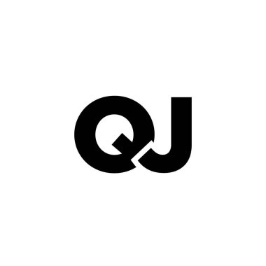 Q ve J harfi, QJ logo tasarım şablonu. Şirket kimliği için asgari monogram tabanlı logotype.