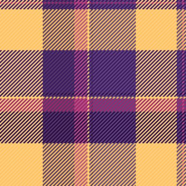 Kehribar ve menekşe renklerinde arkaplan desenli tekstil kumaş kumaş kumaşı ekose..