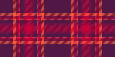 Tekstil kontrol arkaplanı, desen dokusu kontrol edildi. Pembe ve kırmızı renkli kumaş ekose ekose vektörü çiziliyor.