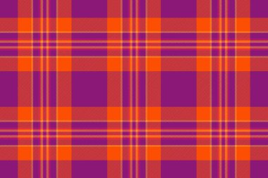 Pembe ve parlak renklerde kusursuz doku kontrolü yapan desen vektör tartanının arka plan ekoseli kumaşı.