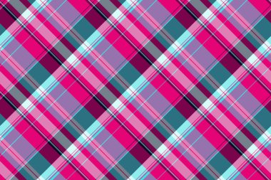 Köpek dişi arkaplan dokusu pürüzsüz, ekose kumaş. Leylak vektör desenini pembe ve mor renkte kontrol et.