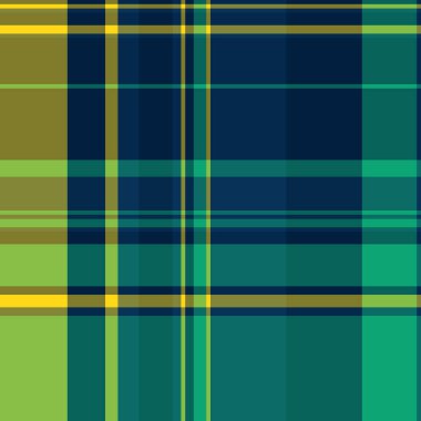 Kumaş desenli arkaplan tekstil desenli ekoseli yeşil ve koyu renklerde pürüzsüz bir vektör kontrolü.