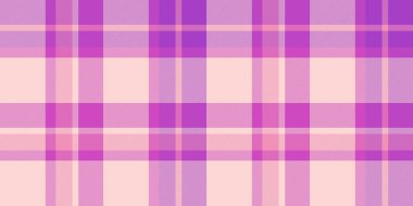 Yünlü tartan kumaş ekose, sevgililer günü arkaplan çizelgesi. Marka desenli vektör dokusu ışık ve morumsu renklerde.