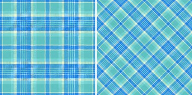 Arka plan tartan dokusunun desen vektörünü ekose kumaşla kontrol et. Gökyüzü renkleriyle ayarlanmış. Nötr renk paleti.