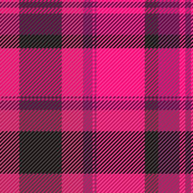 Pembe ve parlak renklerde kumaşsız desenli ekose kumaşlı vektör tartan denetimi.