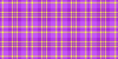Pencere desenli tartan, yeni yıl desenli ekose arka plan. Mor ve limon renginde tekstil olmayan kumaşı kontrol et..