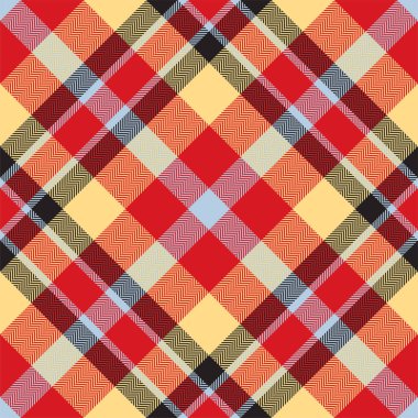 Ekose desenli vektör. Kumaş dokusunu kontrol et. Giysiler, kağıt baskısı veya web arkaplanı için kusursuz tekstil tasarımı.