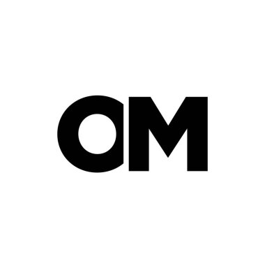 Moda harfi O ve M, OM logo tasarım şablonu. Şirket kimliği için asgari monogram tabanlı logotype.