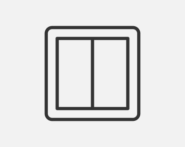 Işık karartıcı simge çizgisi düz moda tasarımı. Elektrik lambası enerji tasarrufu işareti.