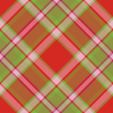 Ekose desenli vektör. Kumaş dokusunu kontrol et. Giysiler, kağıt baskısı veya web arkaplanı için kusursuz tekstil tasarımı.