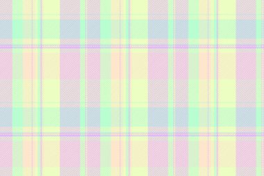 Ekose desenli kumaş, pamuk desenli arka plan tekstili. Daire kumaşı ışık ve badem renklerinde pürüzsüz vektörü kontrol et.