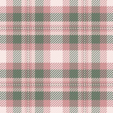 Kumaş tartan vektörünün arkaplan dokusu şablonu ışık ve pastel renklerde kusursuz tekstil ekoseli.