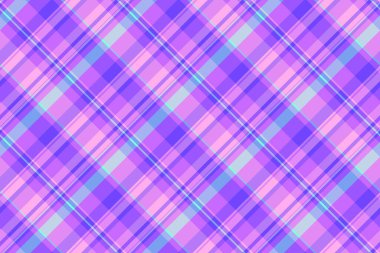 Eflatun ve mor renklerde tekstil kumaşı olan vektör dokusu ekoseli arkaplan denetimi.