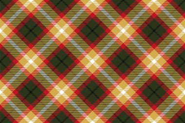 Ekose desenli dikişsiz vektör kumaş tasarımı