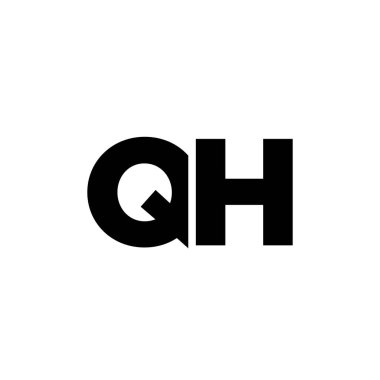 Q ve H harfi, QH logo tasarım şablonu. Şirket kimliği için asgari monogram tabanlı logotype.