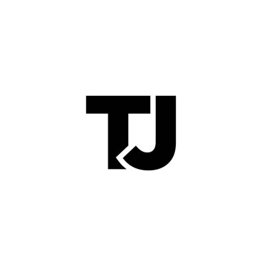 Moda harfi T ve J, TJ logo tasarım şablonu. Şirket kimliği için asgari monogram tabanlı logotype.