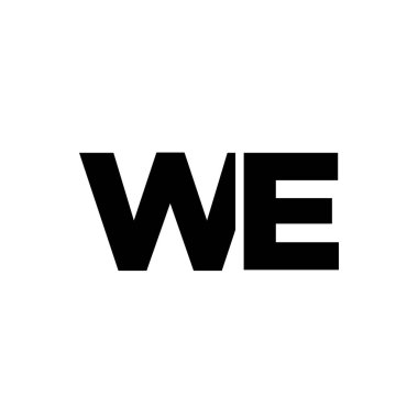 Moda harfi W ve E, logo tasarım şablonu. Şirket kimliği için asgari monogram tabanlı logotype.