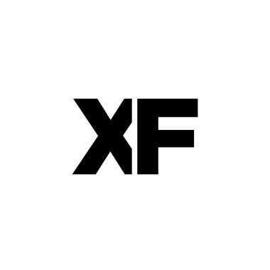 Moda harfi X ve F, XF logo tasarım şablonu. Şirket kimliği için asgari monogram tabanlı logotype.