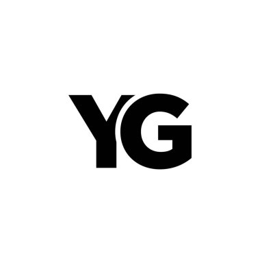 Moda harfi Y ve G, YG logo tasarım şablonu. Şirket kimliği için asgari monogram tabanlı logotype.